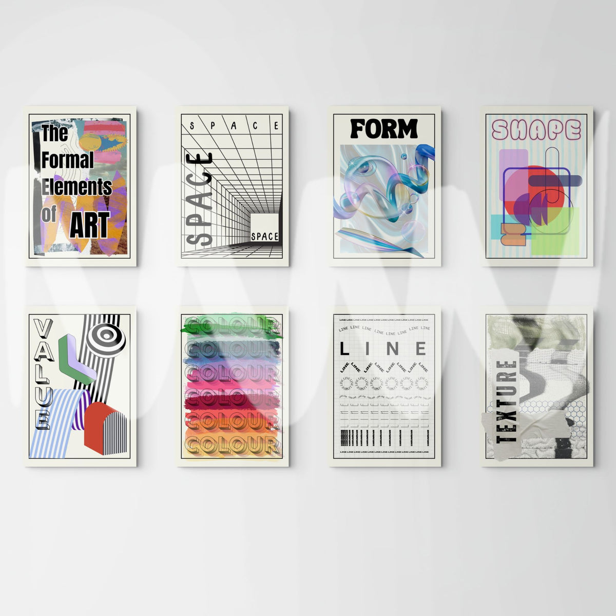 The Formal Elements Set of 8 Posters (Digital Template)